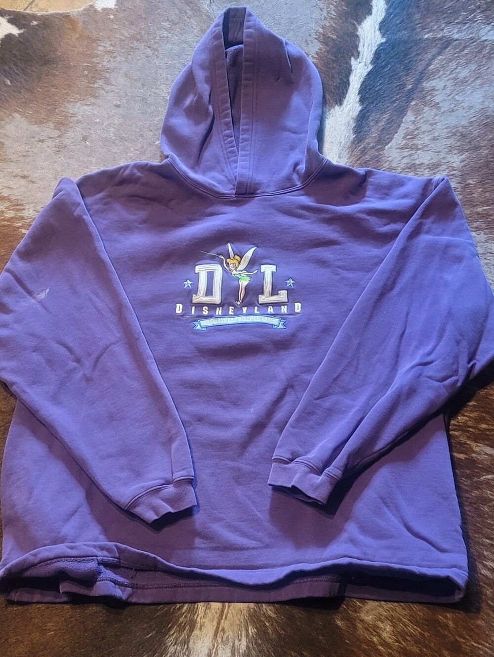 Disneyland Resort XXL Tinker Bell Purple Hoodie Sweatshirt -